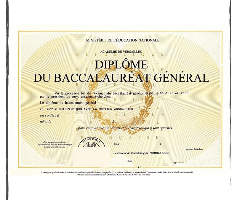 La traduction assermentée du relevé de notes du baccalauréat